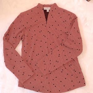 Soft Half Zip Long Sleeve Top by Andria Lieu with a Modern Vibe